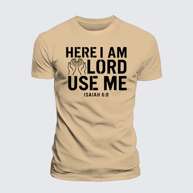 Luxe Mercerized Cotton Tee - Here l am Lord Use Me