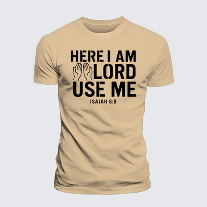 Luxe Mercerized Cotton Tee - Here l am Lord Use Me