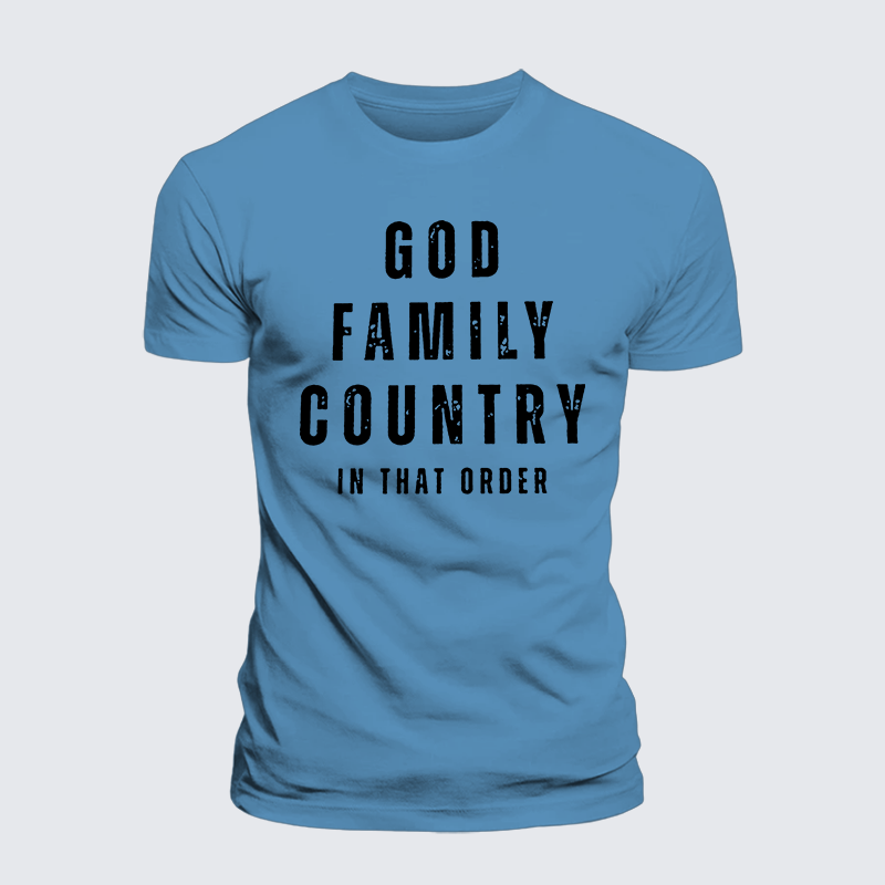 Luxe Mercerized Cotton Tee - God Family Country In That Order