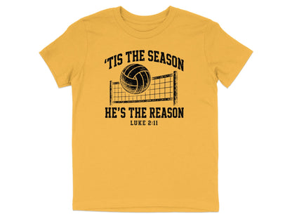 'Tis The Season He's The Reason - Volleyball Youth T-Shirt