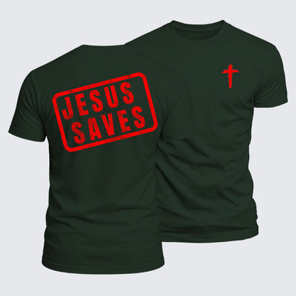Luxe Mercerized Cotton Tee - Jesus Saves