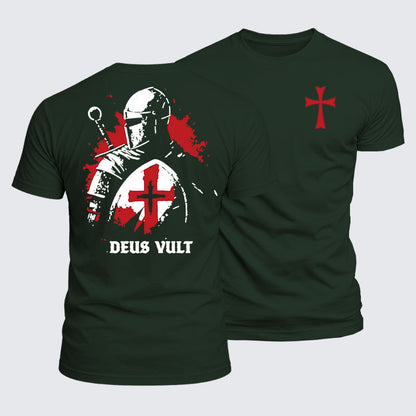 Luxe Mercerized Cotton Tee -  Deus Vult Knight Templar