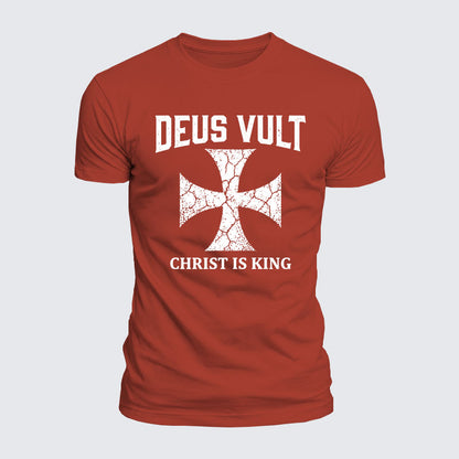 Luxe Mercerized Cotton Tee - Deus Vult Christ Is King