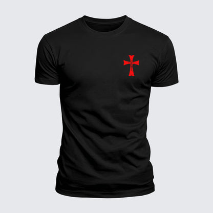 Luxe Mercerized Cotton Tee - Knights Templar Crusader Cross Faith