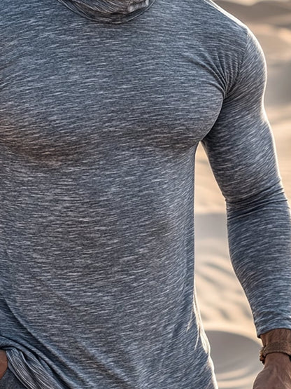 Men's Outdoor Sun Protection Breathable Cool Hooded Sun Protection Long Sleeve Top