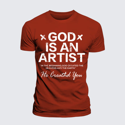 Luxe Mercerized Cotton Tee - God Is An Artist