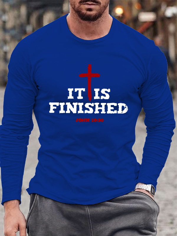 It Is Finished  Cotton Long Sleeve T-Shirt
