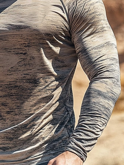 Men's Outdoor Sun Protection Breathable Cool Hooded Sun Protection Long Sleeve Top