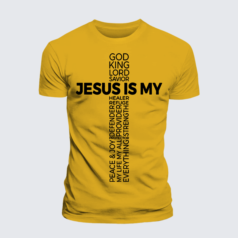 Luxe Mercerized Cotton Tee - Jesus Is My God King Lord And Savior
