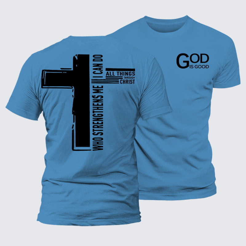 Luxe Mercerized Cotton Tee - God Is Good Philippians 4:13