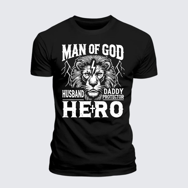 Luxe Mercerized Cotton Tee - Man Of God Husband Daddy Hero