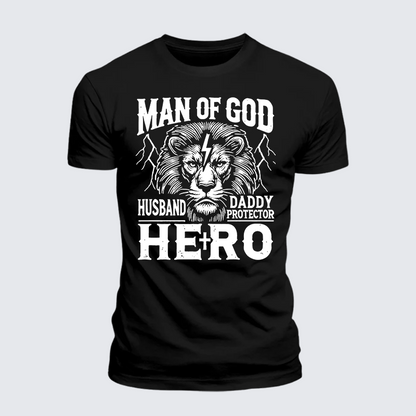 Luxe Mercerized Cotton Tee - Man Of God Husband Daddy Hero