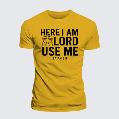 Luxe Mercerized Cotton Tee - Here l am Lord Use Me