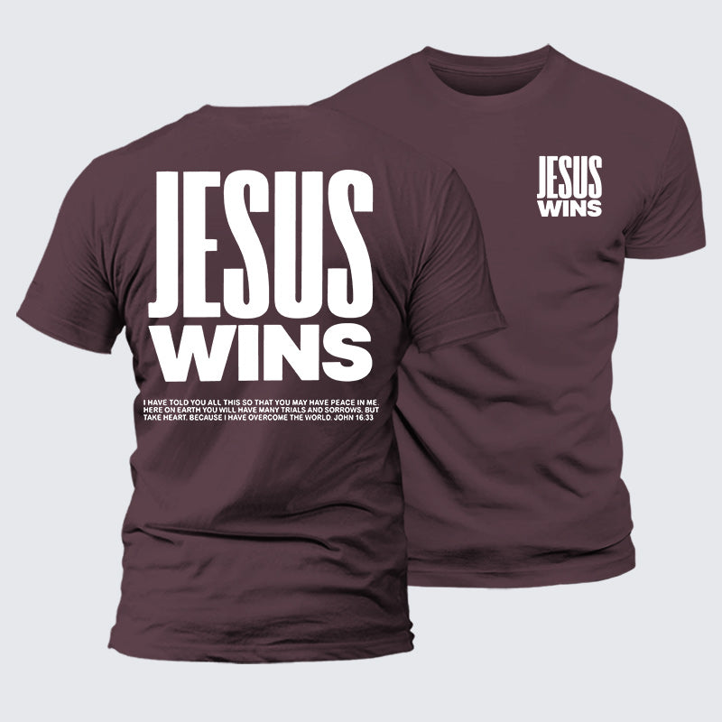 Luxe Mercerized Cotton Tee - Jesus Wins