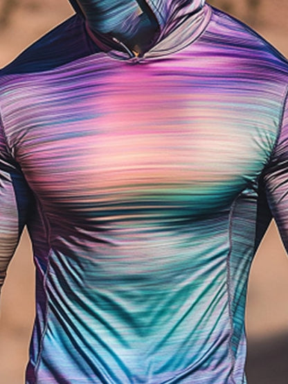 Men's Outdoor Sun Protection Breathable Cool Hooded Sun Protection Long Sleeve Top