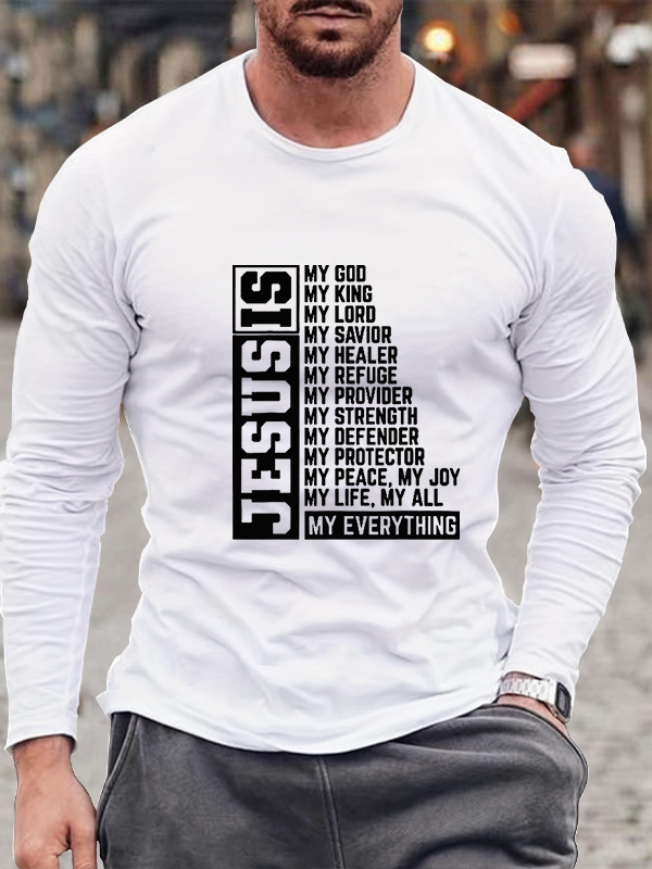 Faith Cross Christian Religious Jesus Lord Gift Jesus Long Sleeve T-Shirt