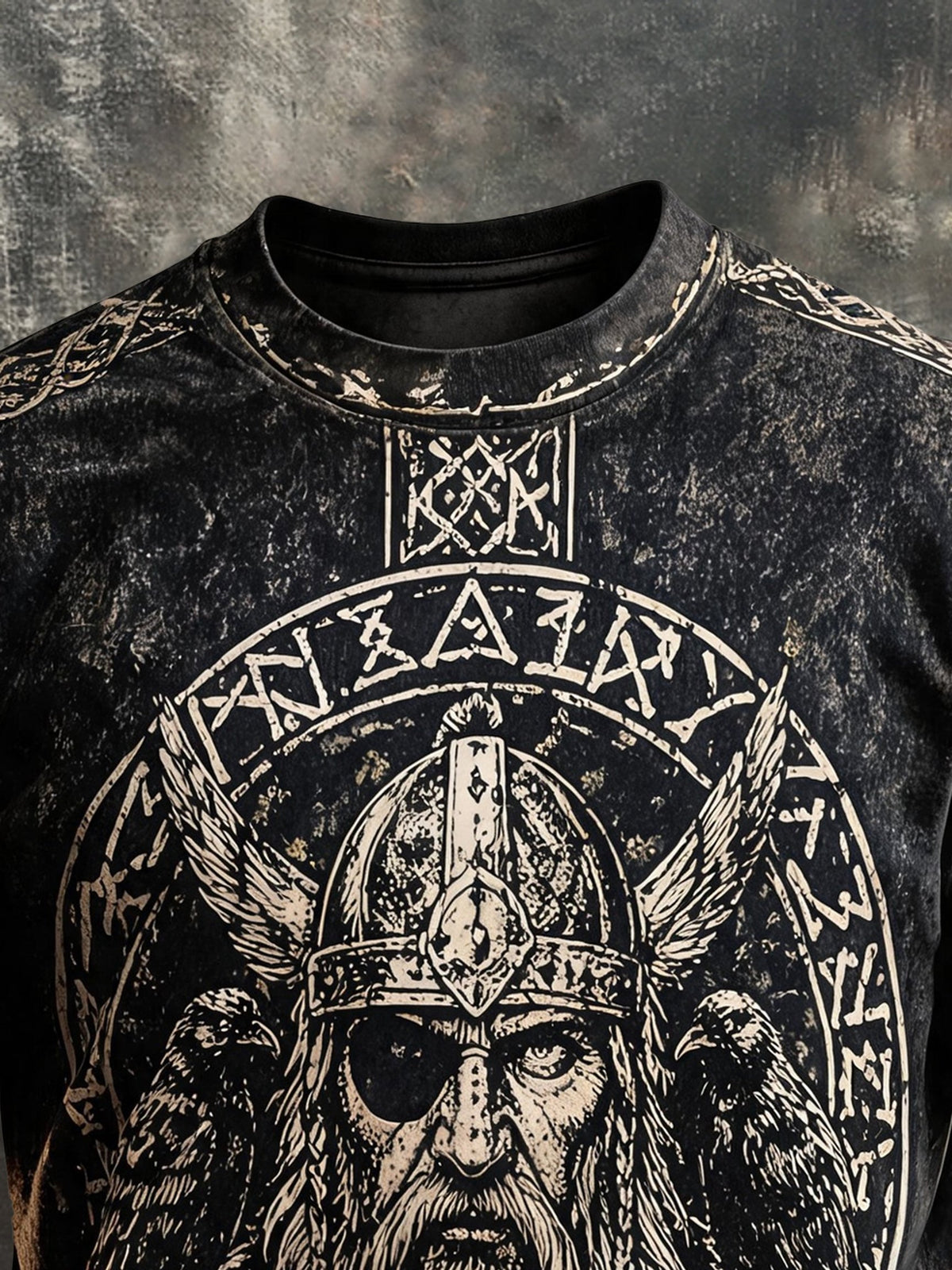 Men's Vintage Viking-Print T-Shirt