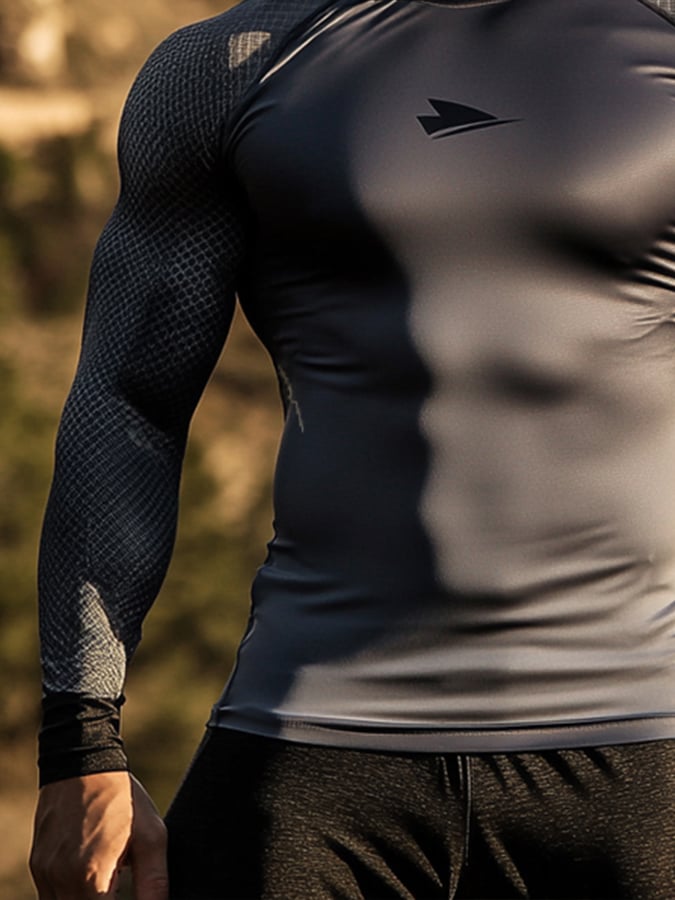 Men's Outdoor Sun Protection Breathable Cool Hooded Sun Protection Long Sleeve Top