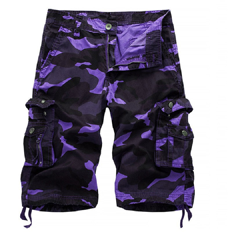 Manlyflex Men's outdoor camouflage cargo shorts