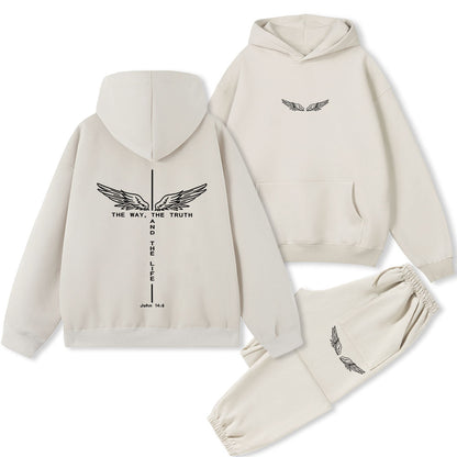 The Way The Truth The Life Christian Premium Fleece Hoodie Set