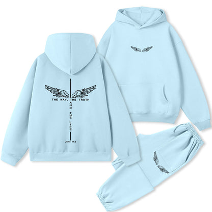The Way The Truth The Life Christian Premium Fleece Hoodie Set