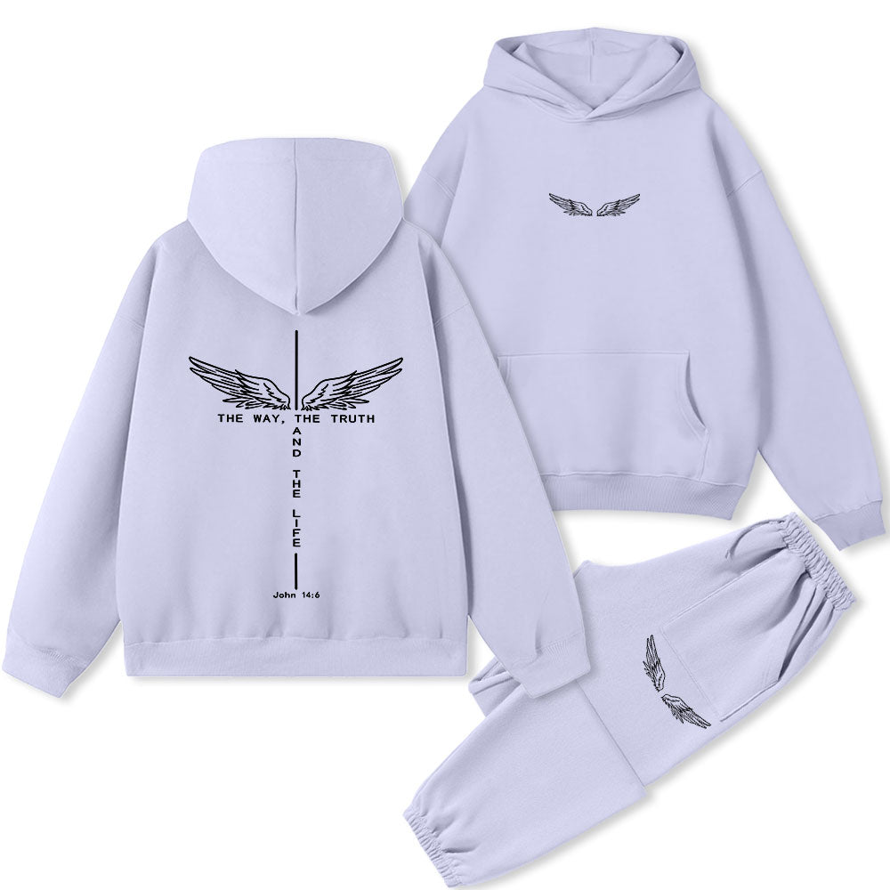 The Way The Truth The Life Christian Premium Fleece Hoodie Set