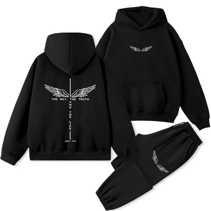 The Way The Truth The Life Christian Premium Fleece Hoodie Set