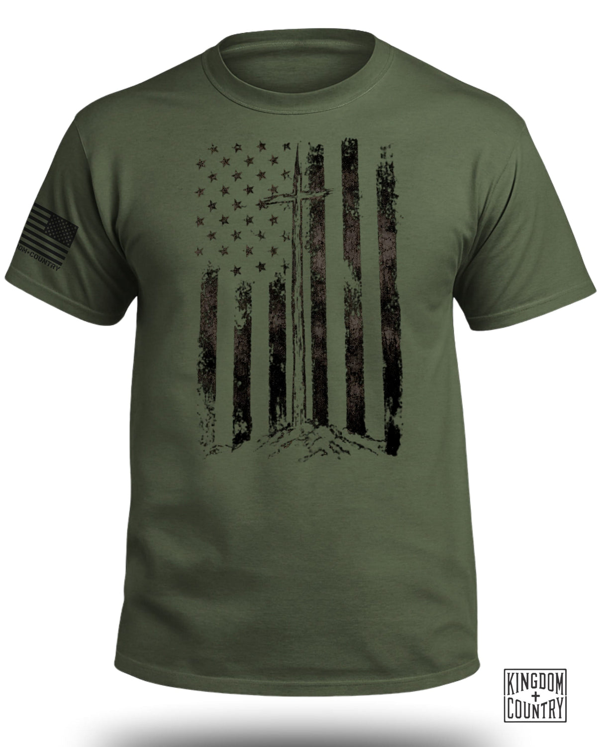 Distressed Patriotic Cross T-Shirt
