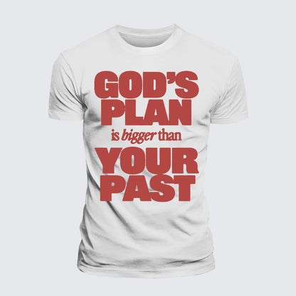 Luxe Mercerized Cotton Tee - God'a Plan Is Bigger Than Your Past