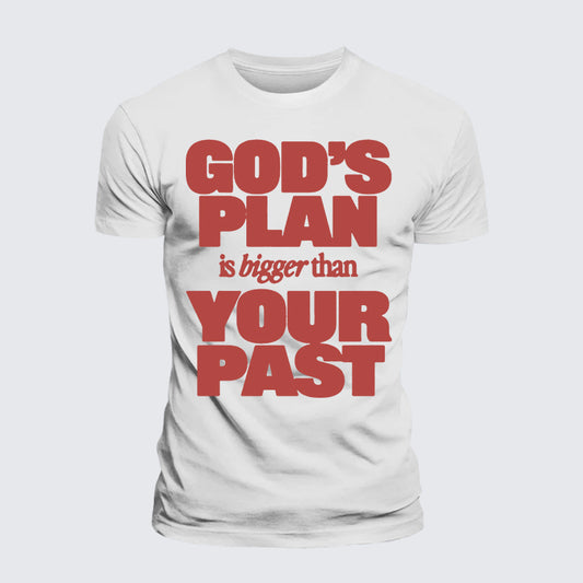 Luxe Mercerized Cotton Tee - God'a Plan Is Bigger Than Your Past