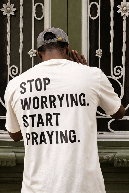 Stop Worrying. Start Praying Printed Men's T-shirt