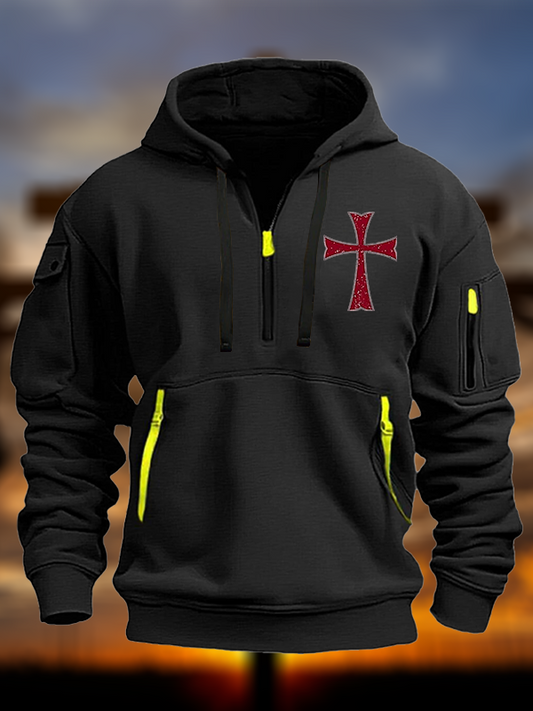 Knights Templar Crusader Cross Jesus God Christian Zipper Hoodies