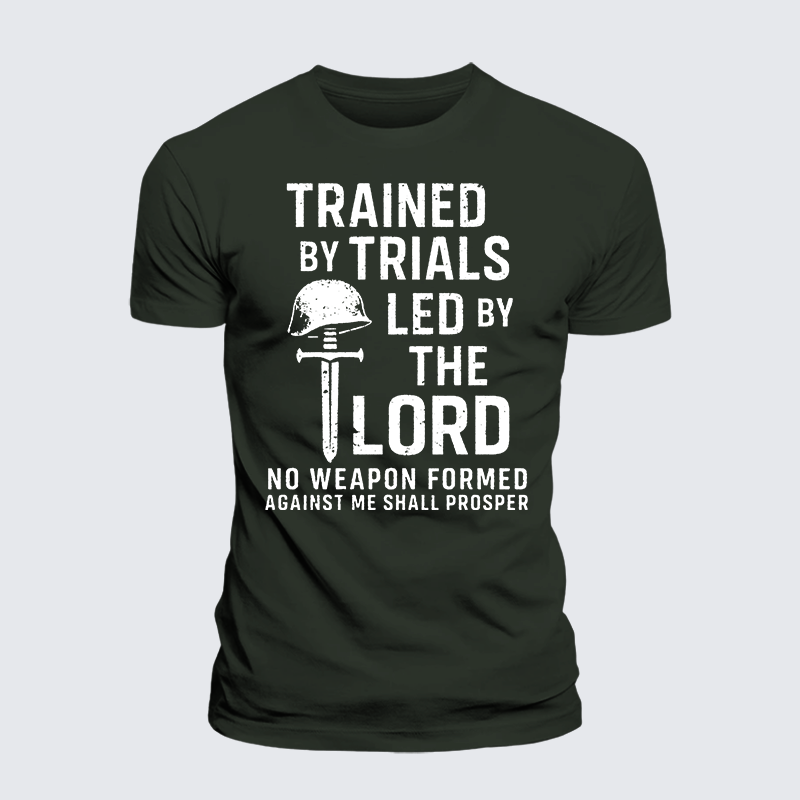 Luxe Mercerized Cotton Tee - Trained By Trials Led By The Lord