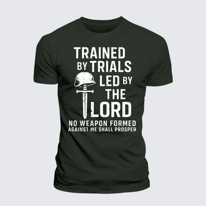 Luxe Mercerized Cotton Tee - Trained By Trials Led By The Lord