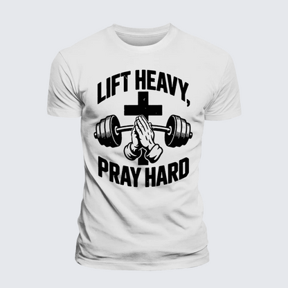 Luxe Mercerized Cotton Tee - Lift Heavy Pray Hard