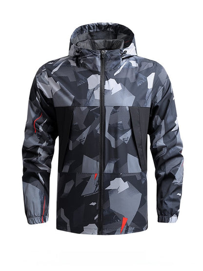 Men'S Breathable Waterproof And Windproof Outdoor Hooded Casual Jacket