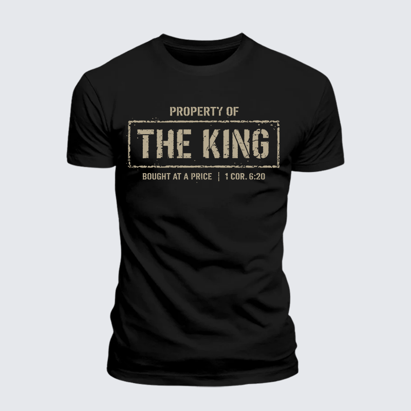 Luxe Mercerized Cotton Tee - Property of The king 1 Cor. 6:20