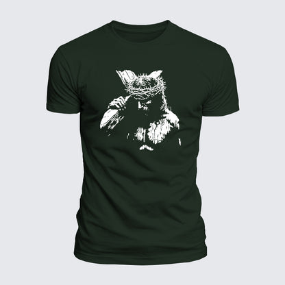 Luxe Mercerized Cotton Tee - Jesus Holding Cross