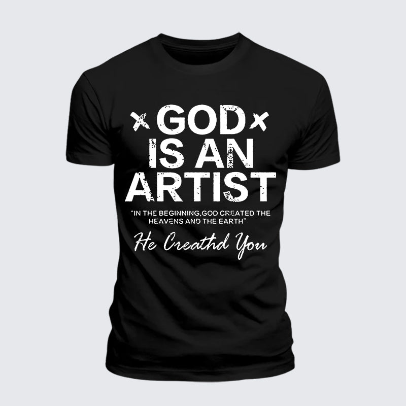 Luxe Mercerized Cotton Tee - God Is An Artist
