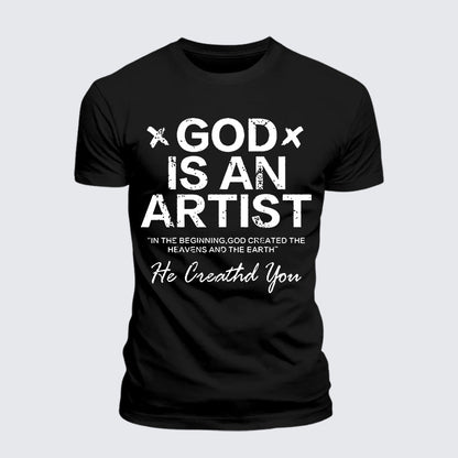 Luxe Mercerized Cotton Tee - God Is An Artist