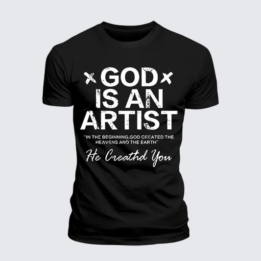 Luxe Mercerized Cotton Tee - God Is An Artist
