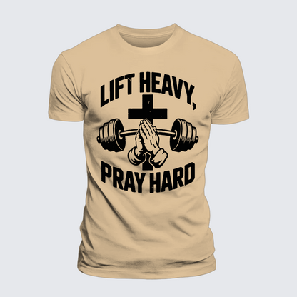 Luxe Mercerized Cotton Tee - Lift Heavy Pray Hard
