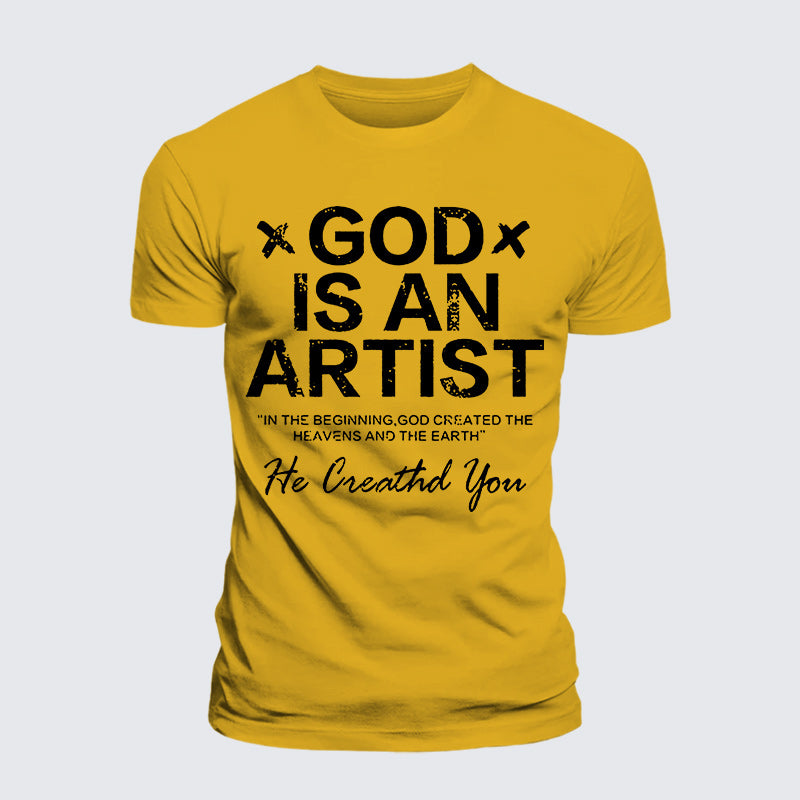 Luxe Mercerized Cotton Tee - God Is An Artist