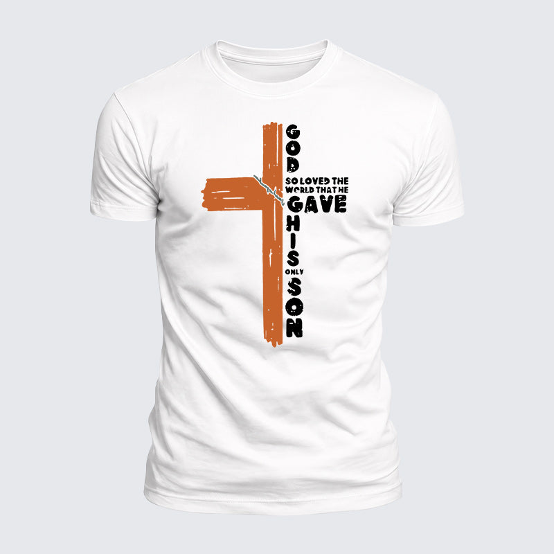 Luxe Mercerized Cotton Tee - Cross God So Loved The World
