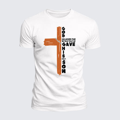 Luxe Mercerized Cotton Tee - Cross God So Loved The World