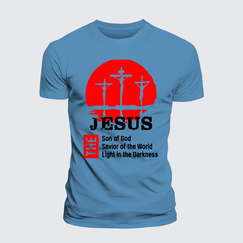 Luxe Mercerized Cotton Tee - Jesus The Son Of God The Savior Of The World The Light In The Darkness