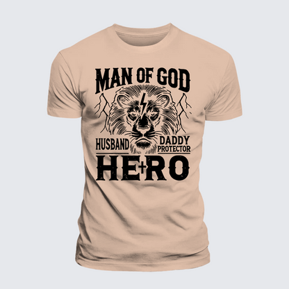 Luxe Mercerized Cotton Tee - Man Of God Husband Daddy Hero