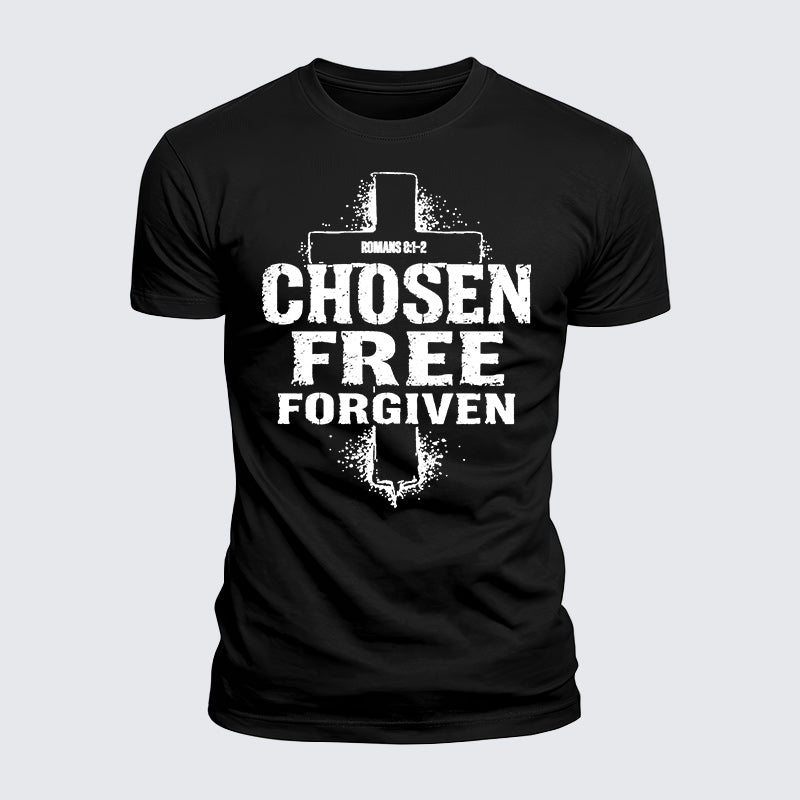 Luxe Mercerized Cotton Tee - Chosen Free Forgiven Romans 8:1-2
