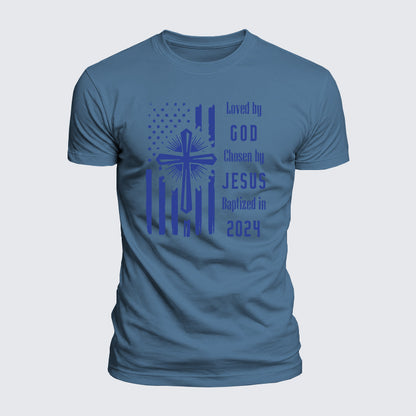 Luxe Mercerized Cotton Tee - Loved By God Chosen By Jesus Baptized