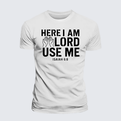 Luxe Mercerized Cotton Tee - Here l am Lord Use Me